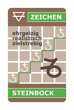 astroCard Tierkreiszeichenkarte Steinbock zur Erklärung der aktuellen Konstellationen.