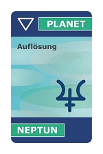 astroCard Planetenkarte Neptun zur Erklärung der aktuellen Konstellationen.
