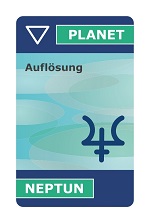 astroCard Planetenkarte Neptun zur Erklärung der aktuellen Konstellationen.