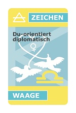 astrocard Waage, Illustration für den Artikel aktuelle Konstellationen.